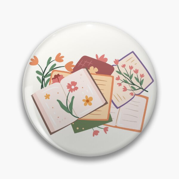 Item preview, floral book pile designed and sold by Neadoodles.