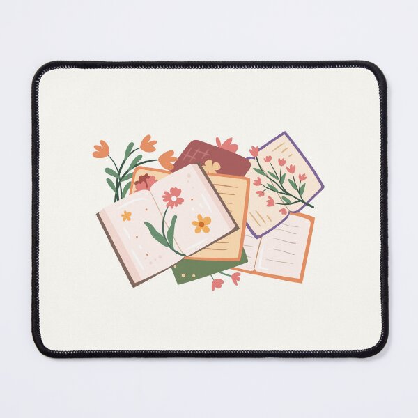Item preview, floral book pile designed and sold by Neadoodles.