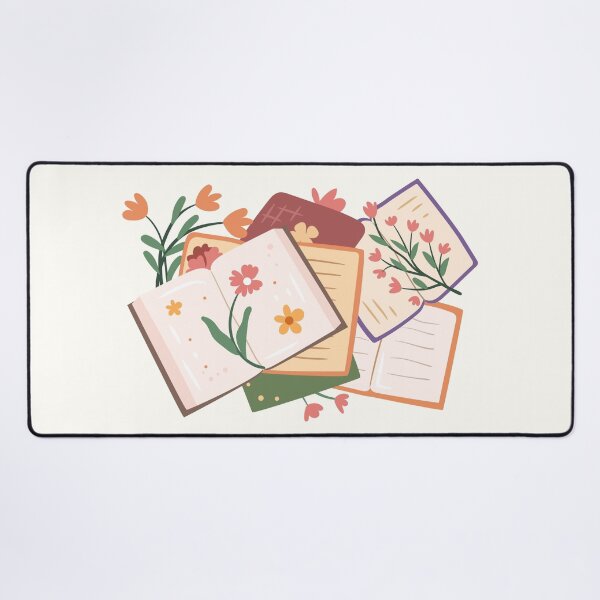 Item preview, floral book pile designed and sold by Neadoodles.