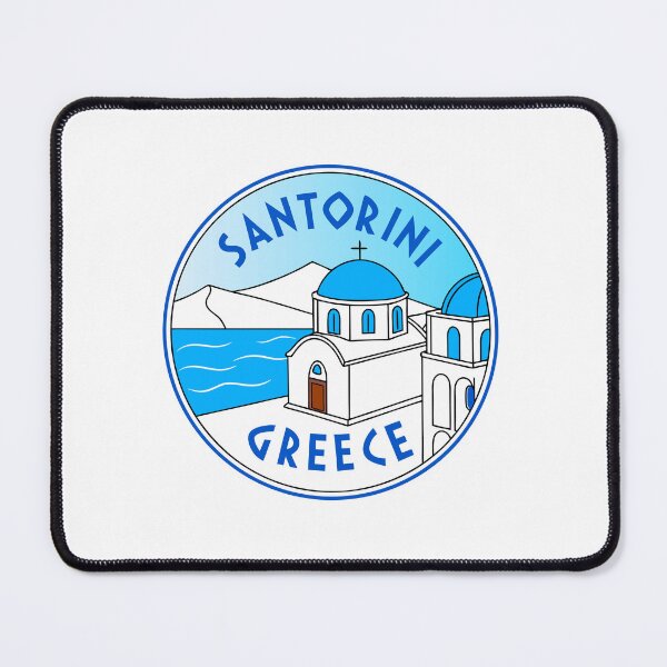 Item preview, Retro Santorini Emblem – Vintage Greek Island Art for Travel Lovers designed and sold by andres felipe  Guevara Rincon.