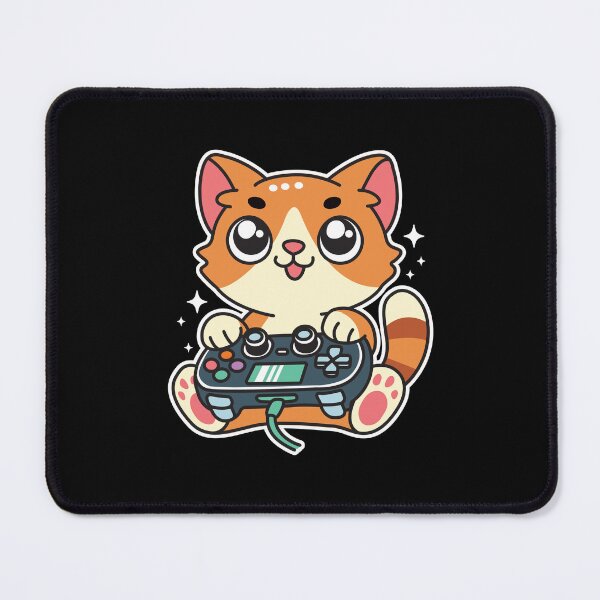 Item preview, Retro Gamer Cat Having Fun Gaming Console designed and sold by NQArtist.
