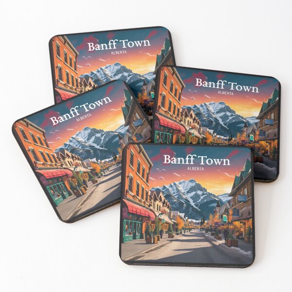 Item preview, Wall  Art Canada | Banff Town Travel Vintage Poster designed and sold by kestrada2906.