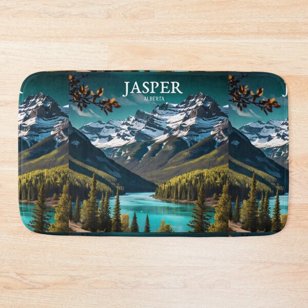 Item preview, Wall  Art Canada | Jasper Town Travel Vintage Poster designed and sold by kestrada2906.