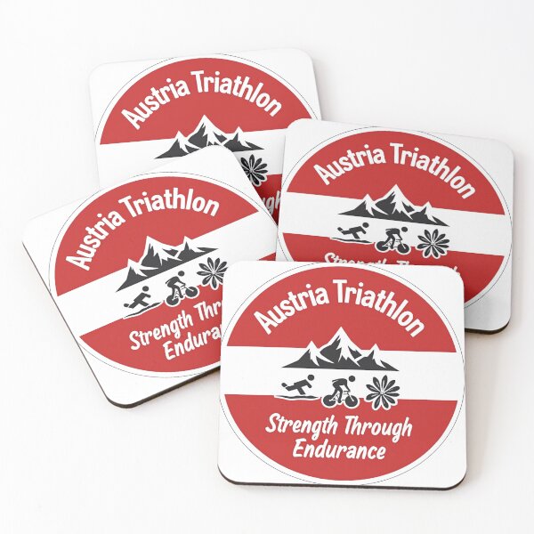 Item preview, Austria Triathlon Illustration – Swim, Bike, Run  designed and sold by Triathlongram.