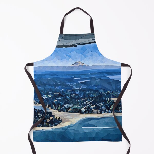 Aperçu de l'œuvre Le Mont Rainier depuis l'île Raft (Poly Art) créée et vendue par flyscenicair.