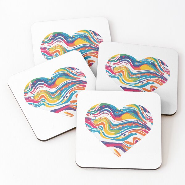 Item preview, Heart Rainbow Paint Swirl designed and sold by EthicalArtwork.