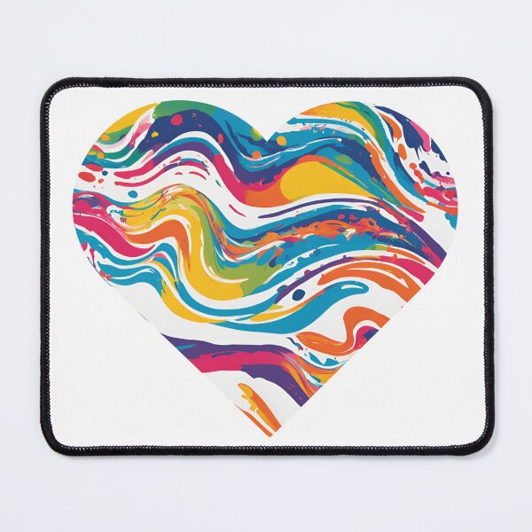 Item preview, Heart Rainbow Paint Swirl designed and sold by EthicalArtwork.