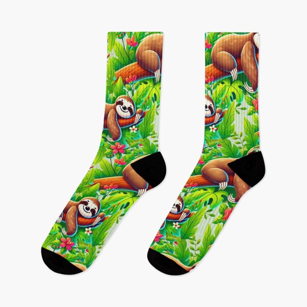 Item preview, Cute Sloth Illustration Relaxing on a Jungle Branch designed and sold by CritterManiaUK.