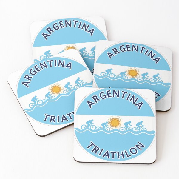 Item preview, Argentina Triathlon Illustration – Swim, Bike, Run  designed and sold by Triathlongram.