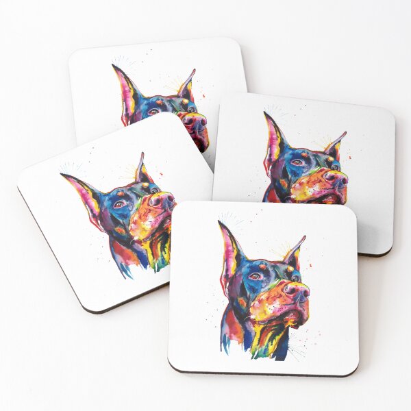 Item preview, Dobermann Colorful Art designed and sold by doodIllustrate.