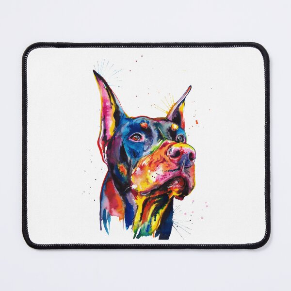 Item preview, Dobermann Colorful Art designed and sold by doodIllustrate.