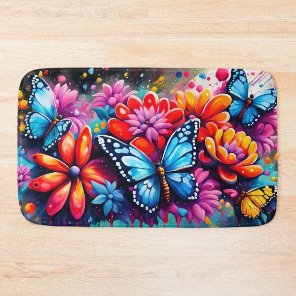 Item preview, Flowers Butterflies Oil Gouache Melting designed and sold by Wiss2Arts.