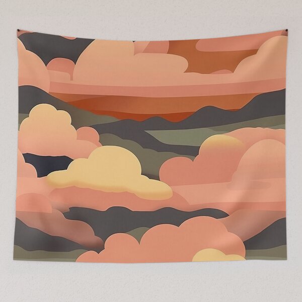 Item preview, Abstract Orange Sunrise Pattern designed and sold by bubblegoth.