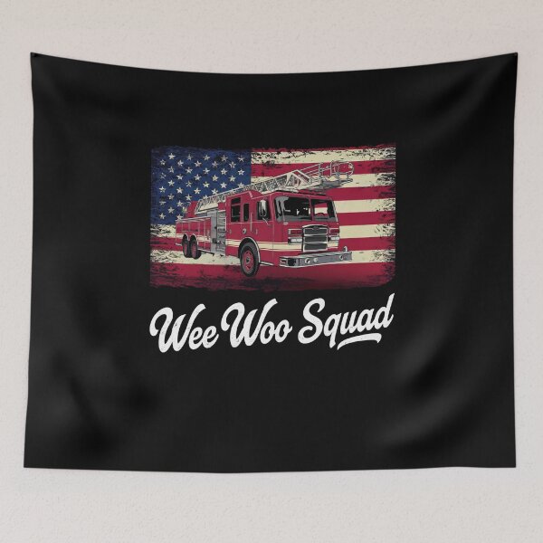 Item preview, Funny Wee Woo Squad Fire Truck Design for Adults and Kids designed and sold by PosiMCreations.