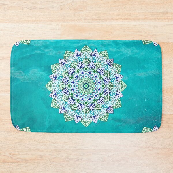 Item preview, Aqua Harmony Mandala Artwork designed and sold by cosmiccircles01.