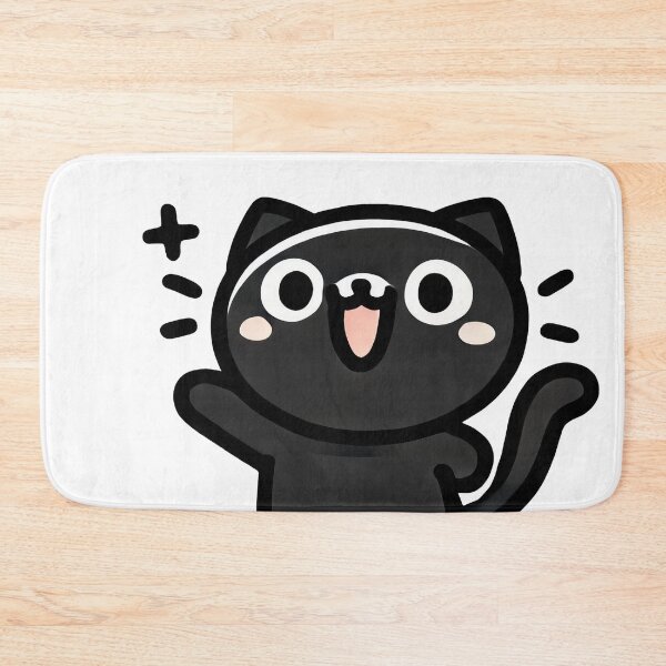 Item preview, Sheerful Black Cat Cartoon designed and sold by Ruen-k.