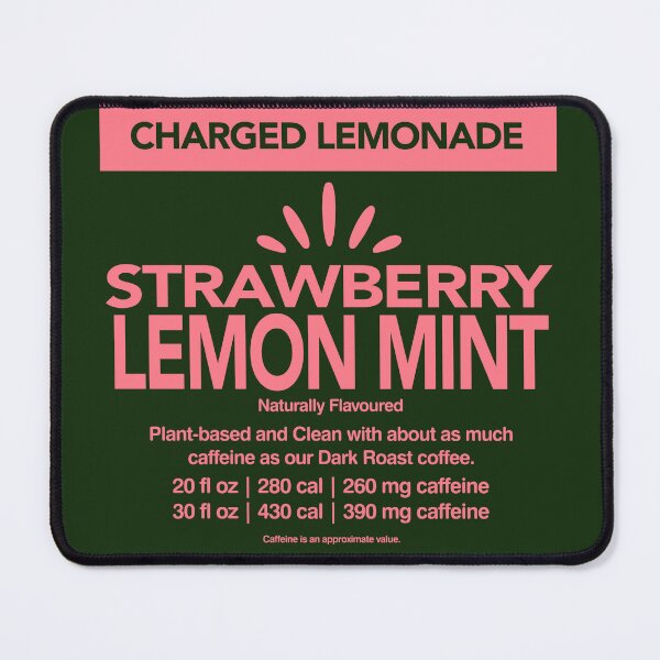 Item preview, Strawberry Lemon Mint Lemonade label designed and sold by TrippyTooni.