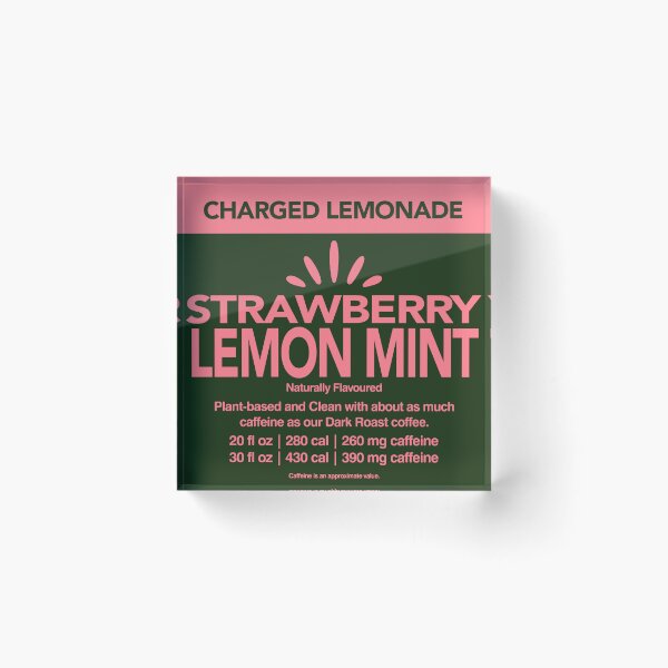 Item preview, Strawberry Lemon Mint Lemonade label designed and sold by TrippyTooni.