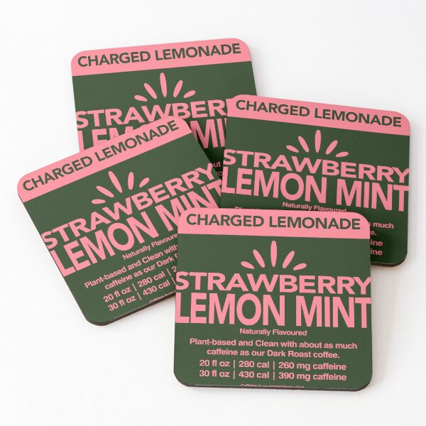 Item preview, Strawberry Lemon Mint Lemonade label designed and sold by TrippyTooni.