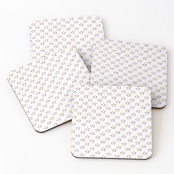 Item preview, Rainbow stars grid (White) designed and sold by La-Chula-Chola.