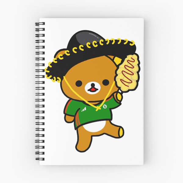 Item preview, mexican rilakkuma bear eating corn elote wearing mexico jersey sticker designed and sold by anahehe.