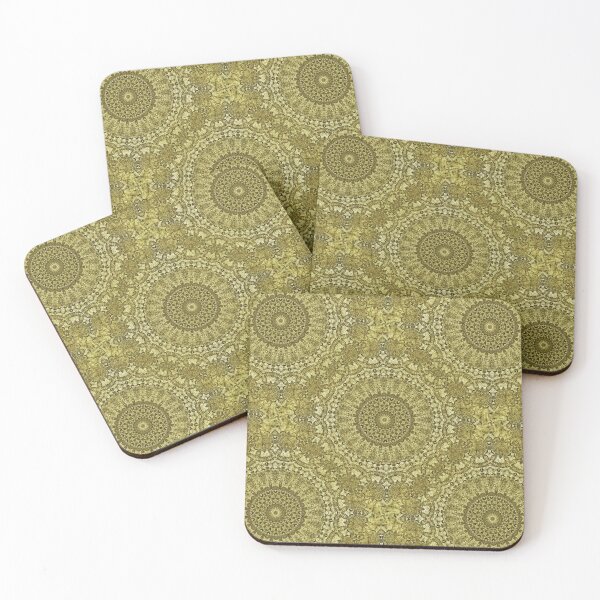 Item preview, Decorative Mandala Pattern in Olive Green designed and sold by Artistestella.