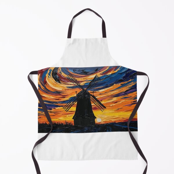Item preview, A windmill standing tall under a glowing sunset designed and sold by EtCreative.