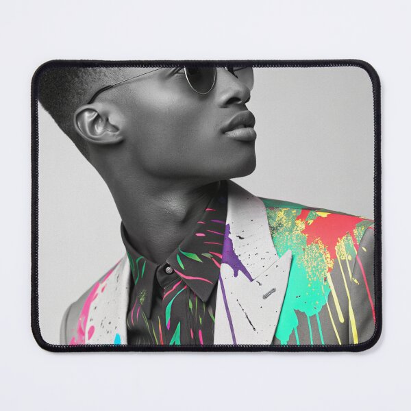 Item preview, Bold Elegance: Vibrant Splash on Monochrome Fashion designed and sold by fc2c.