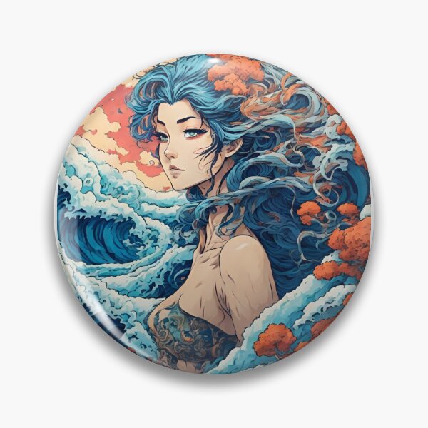Item preview, Wave transforming into the head of the mermaid designed and sold by lemamis.