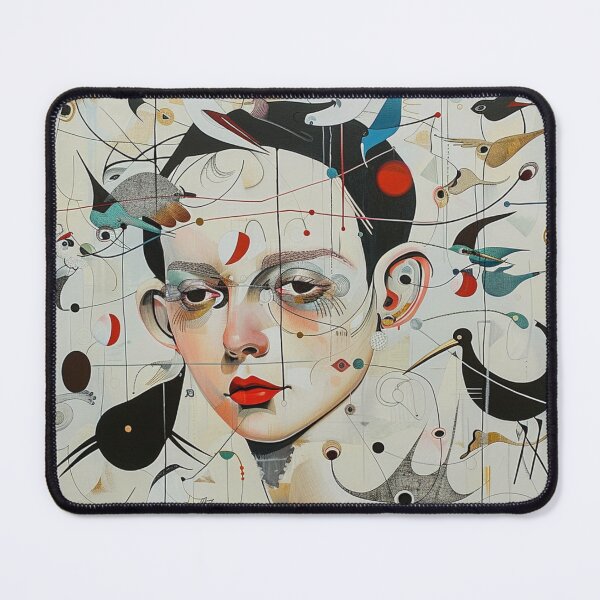Item preview, Abstract Portrait with Birds designed and sold by nshaltiel.