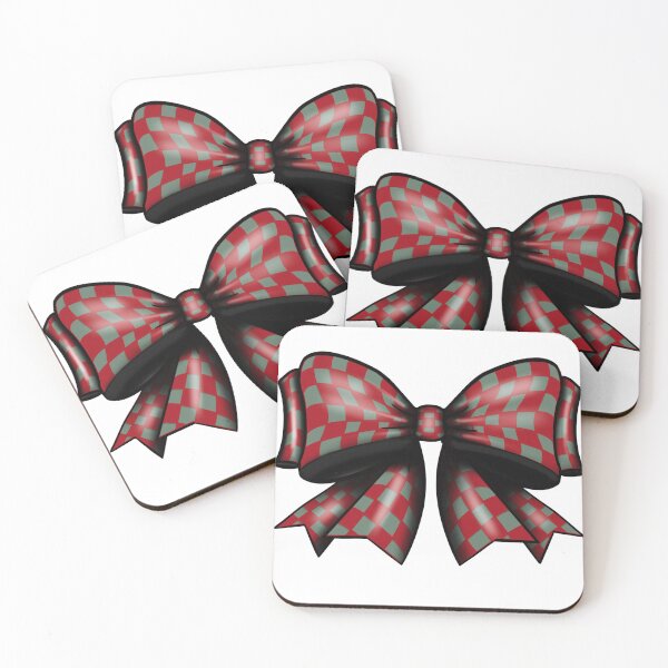 Item preview, Red and green plaid bow designed and sold by Emendi.