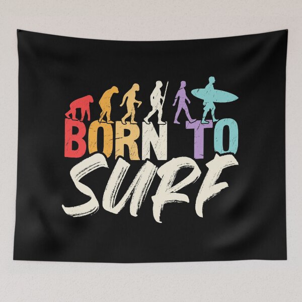 Item preview, Born to Surf Funny Evolution T-Shirt designed and sold by TheDiveShirt.