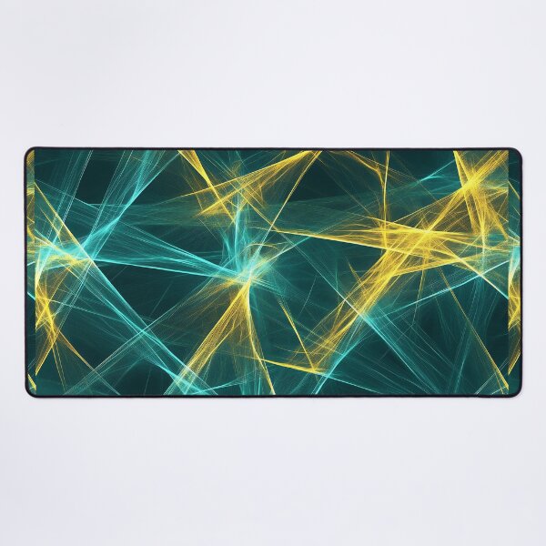 Item preview, Teal and Yellow Abstract Line Background designed and sold by GoldenTealArts.