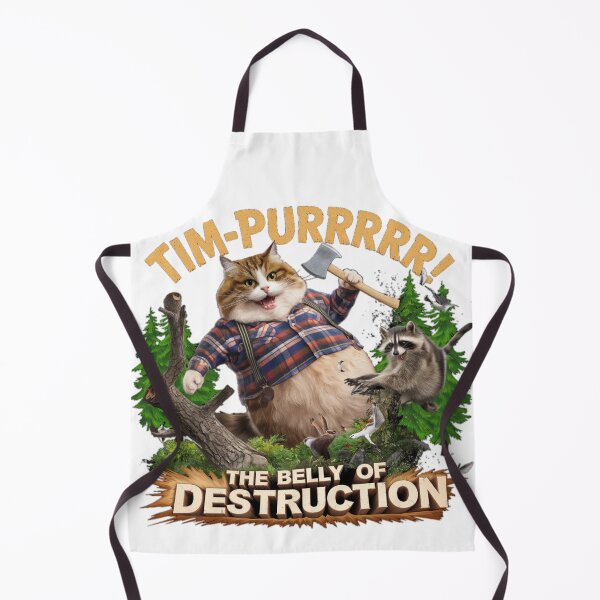 Item preview, Belly of Destruction Lumberjack Cat designed and sold by ChonkingHazard.