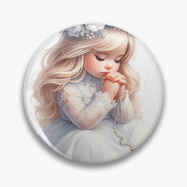 Item preview, A0606 Praying Blossom Child – Serene and Heartfelt Illustration, Inspirational Artwork, Perfect Decor and Gift for All Ages designed and sold by angieart68.