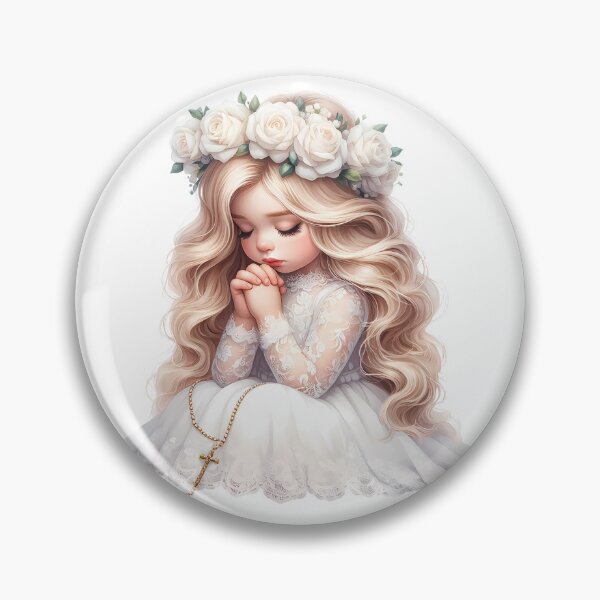 Item preview, A0606 Praying Blossom Child – Serene and Heartfelt Illustration, Inspirational Artwork, Perfect Decor and Gift for All Ages designed and sold by angieart68.