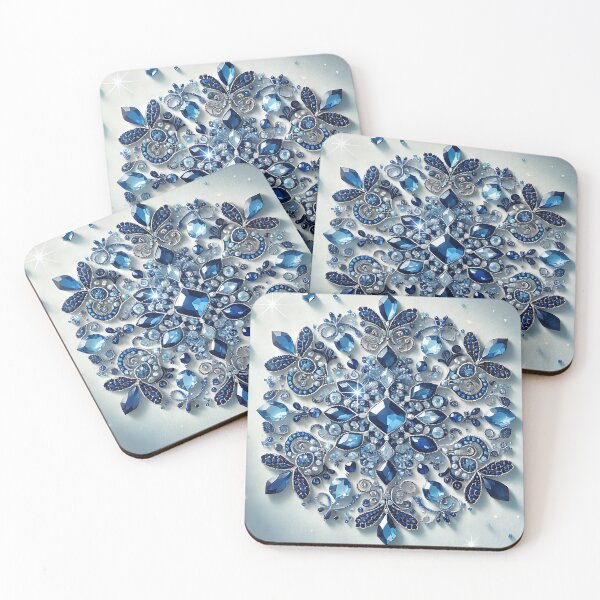 Item preview, a pattern of blue sparkling stars designed and sold by bernhagen.
