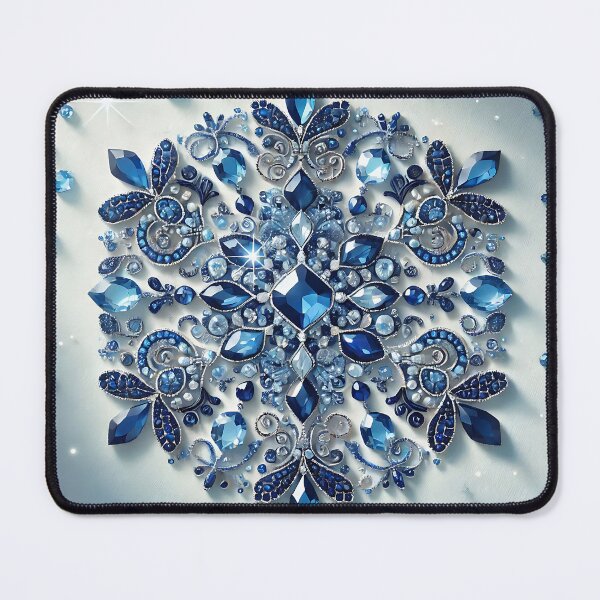 Item preview, a pattern of blue sparkling stars designed and sold by bernhagen.