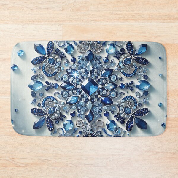 Item preview, a pattern of blue sparkling stars designed and sold by bernhagen.