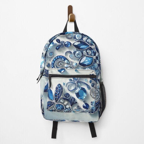 Item preview, a pattern of blue sparkling stars designed and sold by bernhagen.