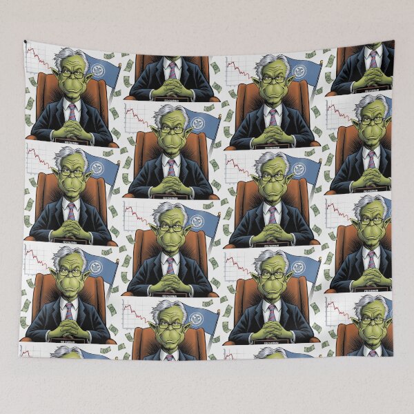 Item preview, Jerome Powell The Grinch - The Fed is here to ruin your bullish Christmas designed and sold by Fanaticos.
