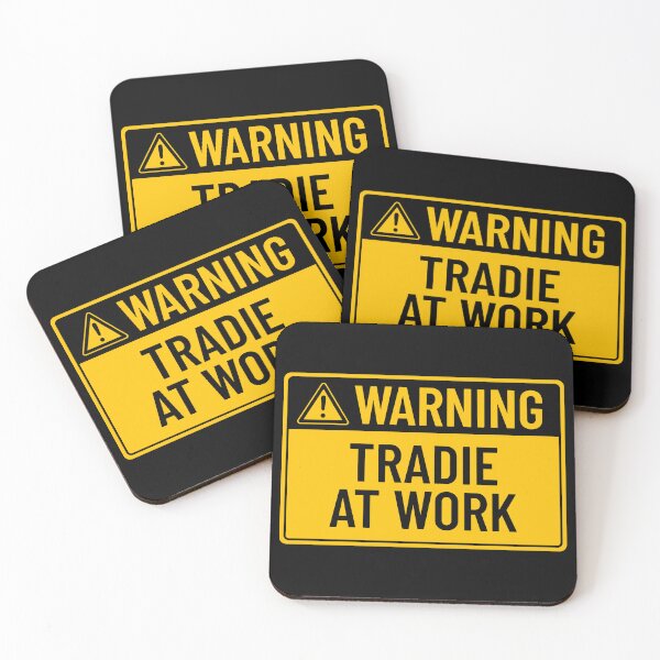 Item preview, Warning: Tradie at Work designed and sold by mr-k-store.