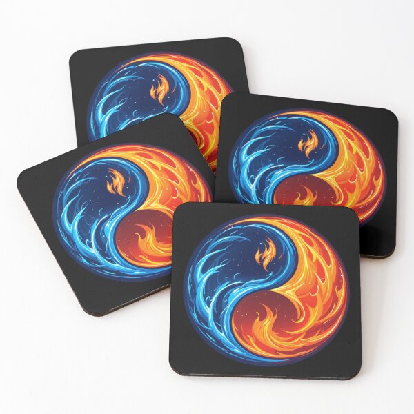 Item preview, Yin-Yang Flame and Ice Circular Design designed and sold by subhamkapoor.