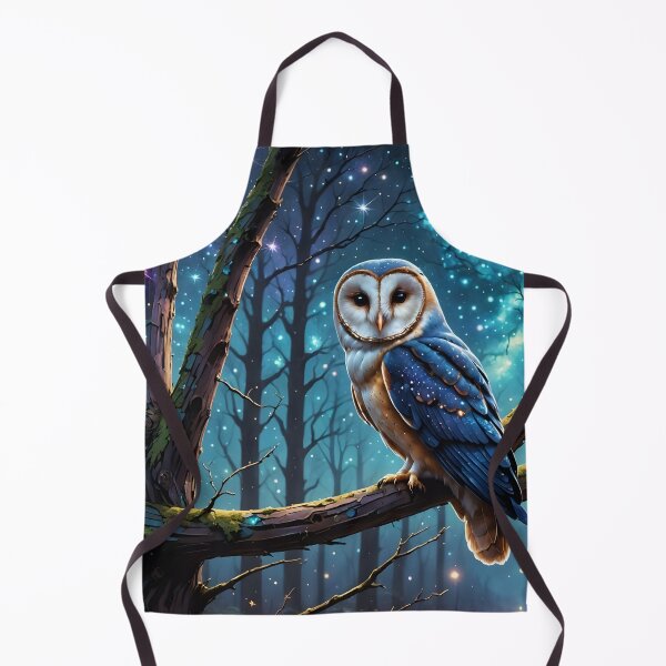 Item preview, Indigo Owl in the Enchanted Forest designed and sold by ACuriousshoppe.