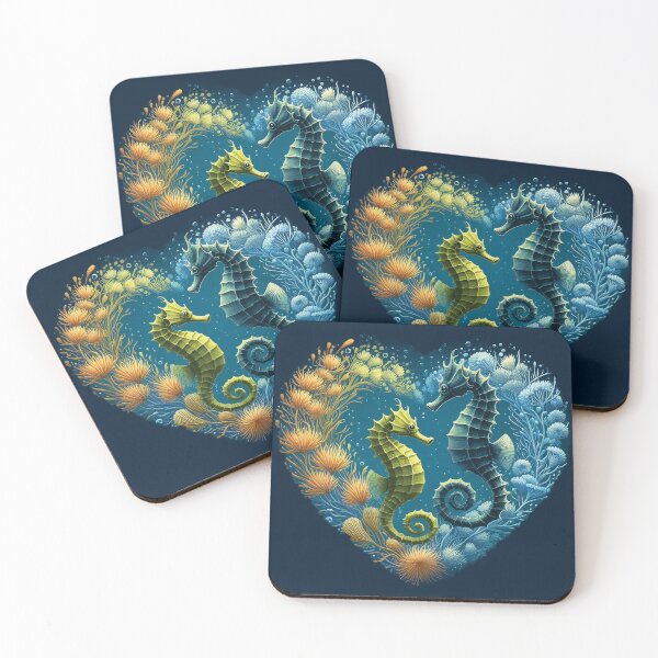 Item preview, Seahorse and Marine Plant Art designed and sold by EcoArtShop.