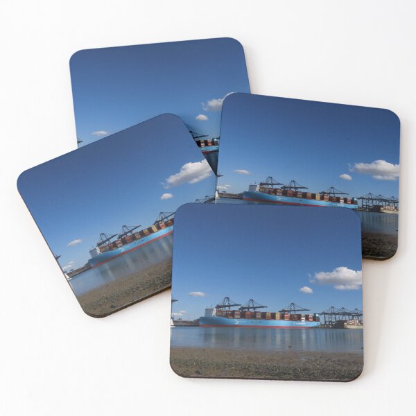 Item preview, Container Ships, Cranes & Puffy White Cloud designed and sold by wiggyofipswich.