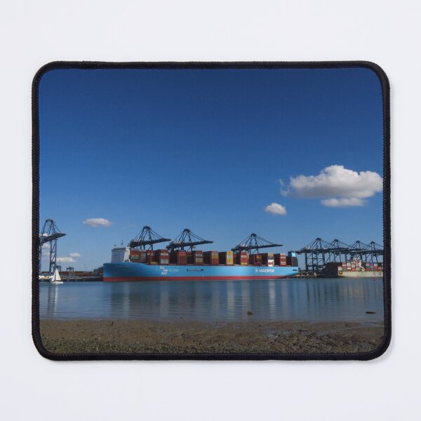 Item preview, Container Ships, Cranes & Puffy White Cloud designed and sold by wiggyofipswich.