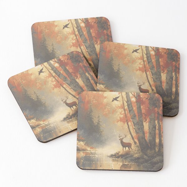 Item preview, The deer on a riverside designed and sold by Drawings Project.
