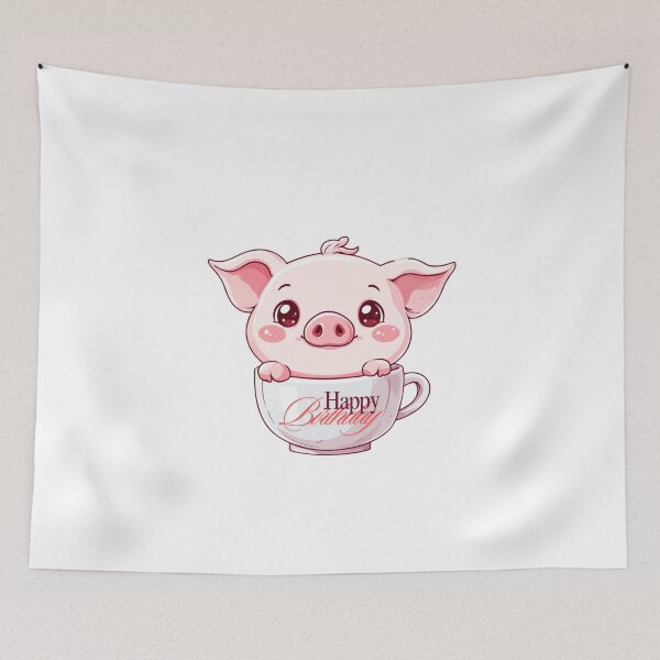Item preview, Pig- happy birthday designed and sold by Mini-magaze.