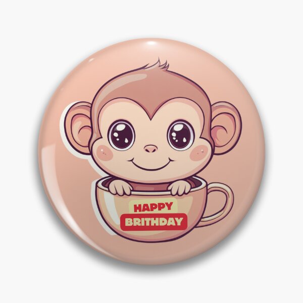 Item preview, Monkey - Happy Birthday designed and sold by Mini-magaze.